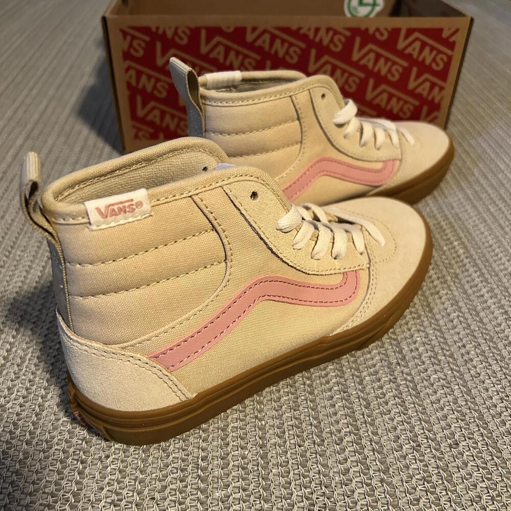 Vans Ashwood Hi Decon Oatmeal Pink Gum Sole Youth Size 2.0 NIB